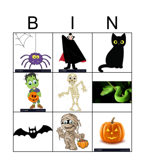 halloween Bingo Card