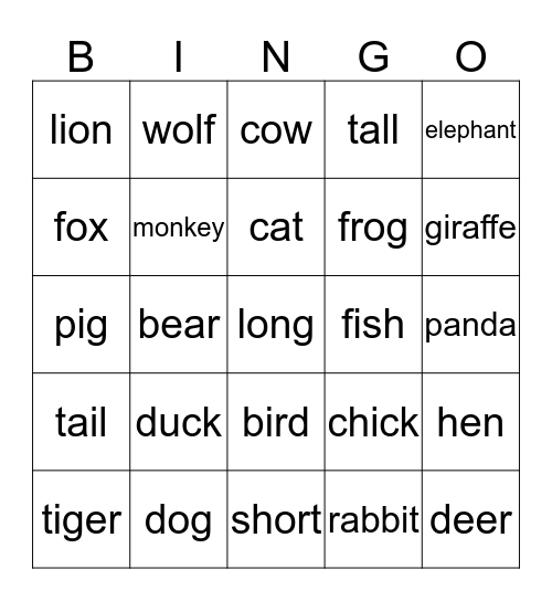 BINGO Card