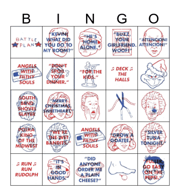 Home Alone Bingo Card