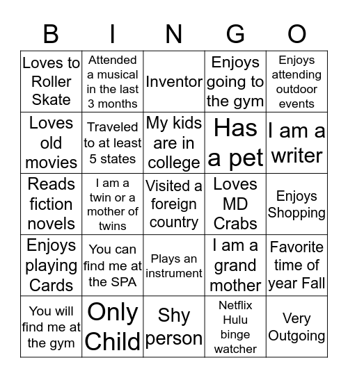 AWL BINGO Card