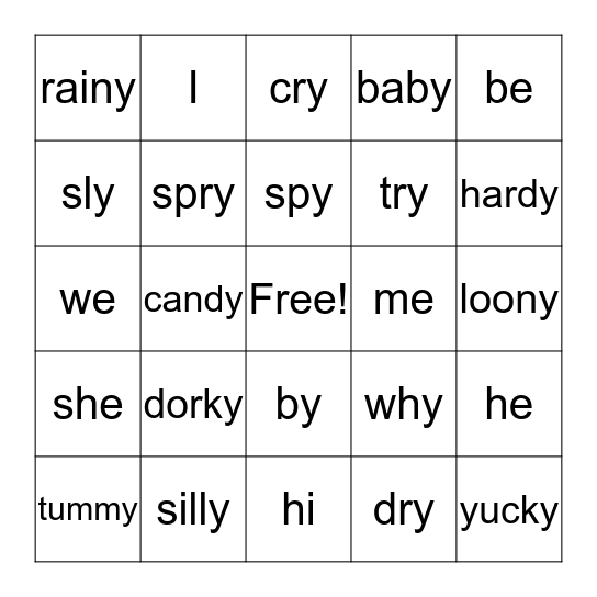 Diva Y and Friends Bingo Card