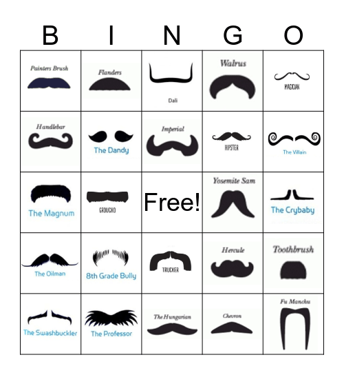 Movember Bingo Card