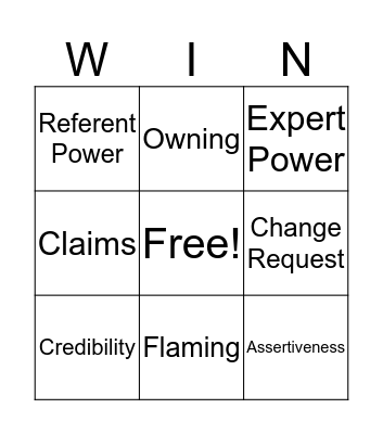 Chapter Ten Bingo Card