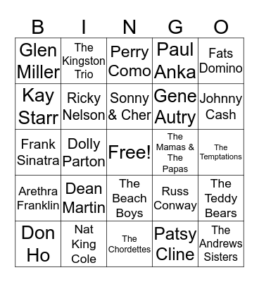 SINGO BINGO Card