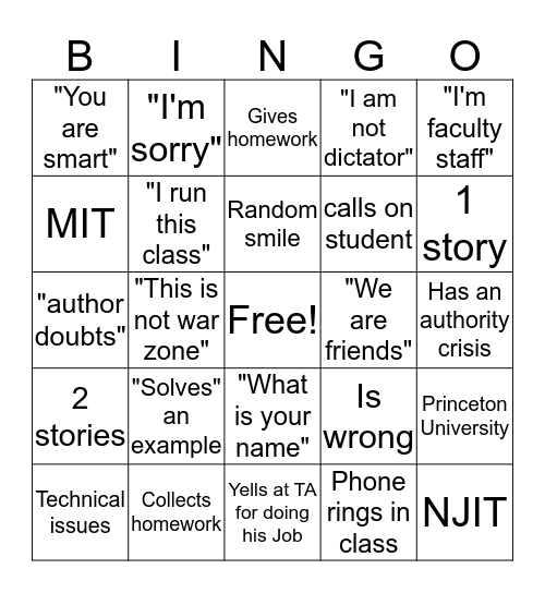 KURBANISM Bingo Card