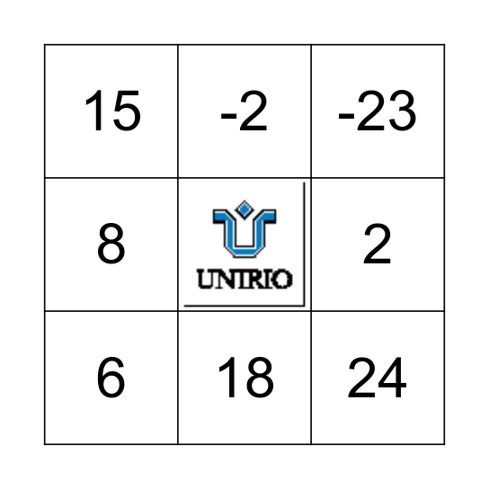 BINGO DE FUNÇÕES Bingo Card