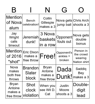"Blue and White" Basketball Bingo! Bingo Card