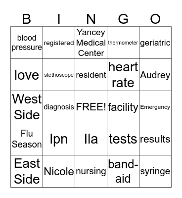 BRMC BINGO  Bingo Card