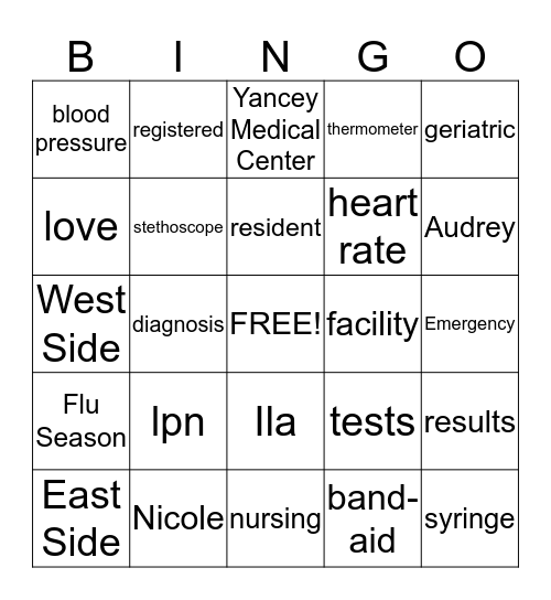 BRMC BINGO  Bingo Card
