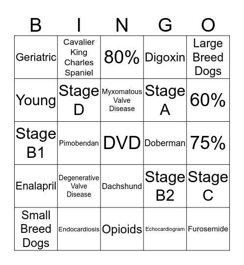 Cardio Bingo Card