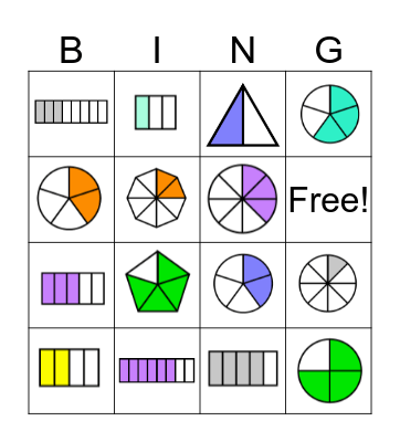 Happy Fraction ^___^ Bingo Card