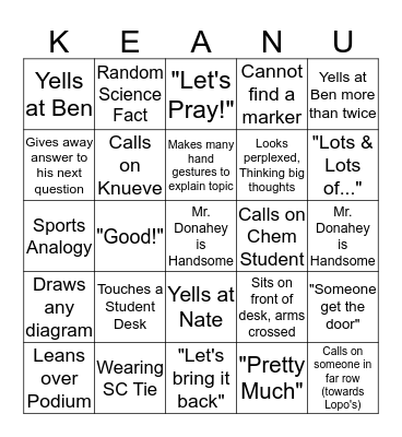 Mr. Donahey Biology! Bingo Card