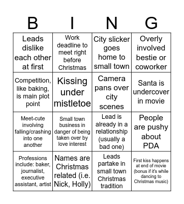 It's a Wonderful Lifetime Bingo Card