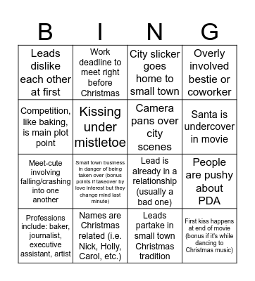 It's a Wonderful Lifetime Bingo Card