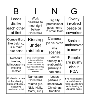 It's a Wonderful Lifetime Bingo Card