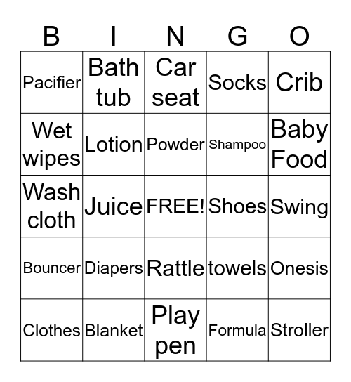 Baby Shower "Prince Tyler" Bingo Card