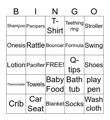 Baby Shower "Prince Tyler" Bingo Card