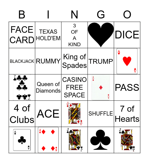 Casino Bingo Card