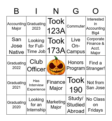 Halloween Business Bingo Card