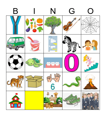 Phonics Review Bingo Card