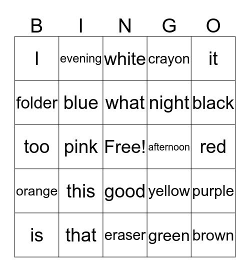 Bingo Card