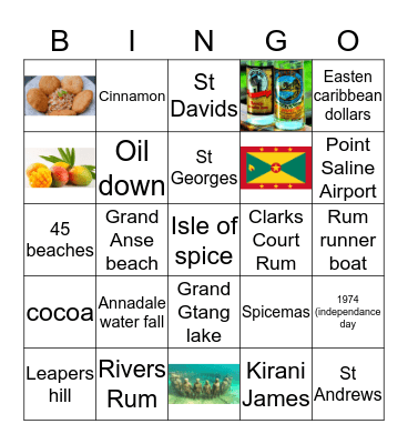 Grenada Bingo Card