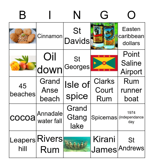 Grenada Bingo Card