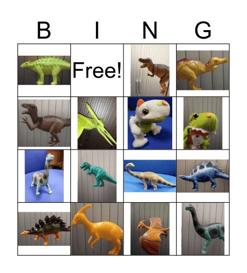 Dinosaur Bingo Card