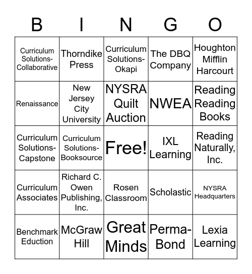 EXHIBIT HALL BINGO Card