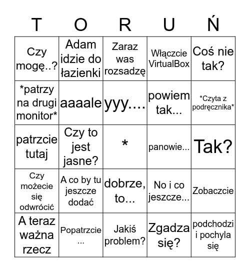 Toruńskie Bingo Card