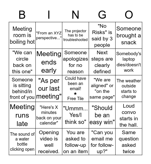 PM-Bing-O Bingo Card