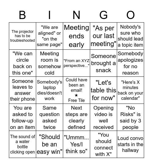 PM-Bing-O Bingo Card