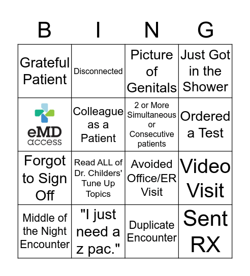 eMD - Go! Bingo Card