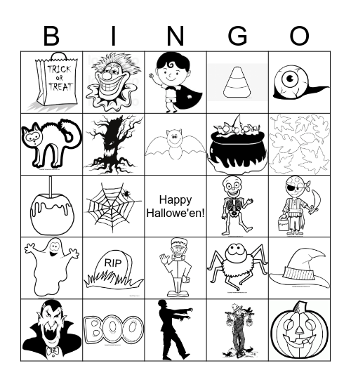 Hallowe'en Bingo Card