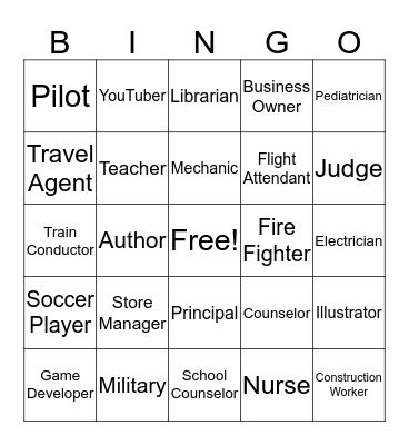 Career Bingo Card