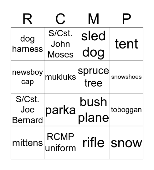 Mad Trapper Photo Bingo Challenge Bingo Card