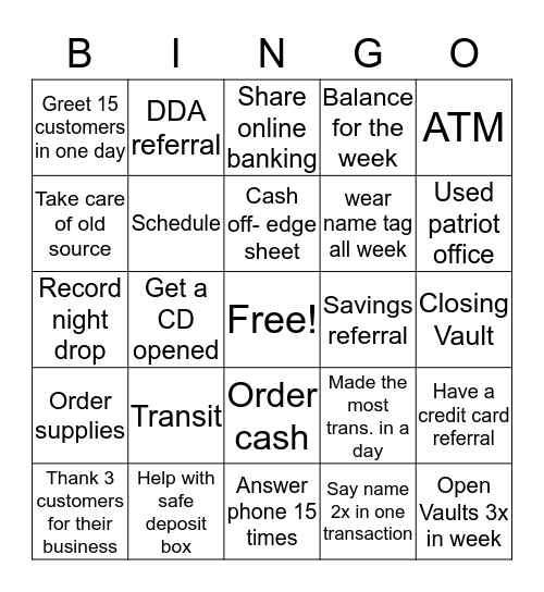 Bingo Card