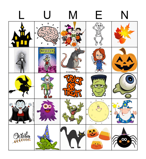 Lumen's Halloween Bingo Card