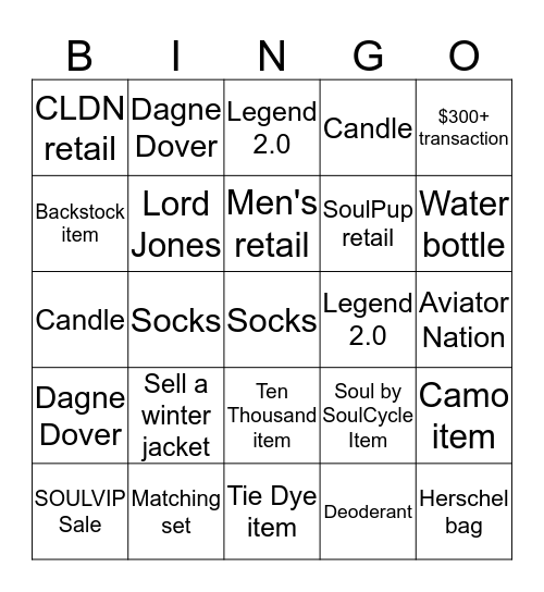 Get this Bread - November Challenge Bingo Card