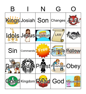 Bible Story Bingo Card