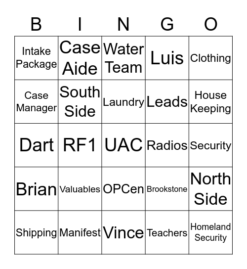 CHSi  Bingo Card