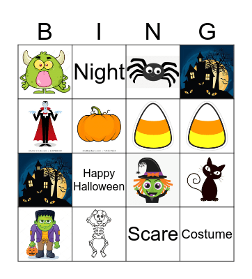 Halloween Bingo Card