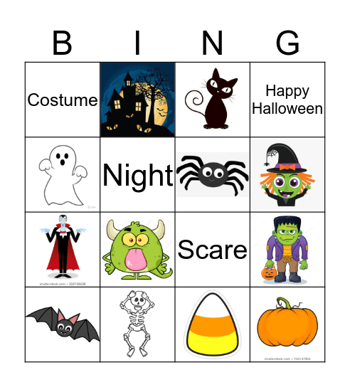 Halloween Bingo Card