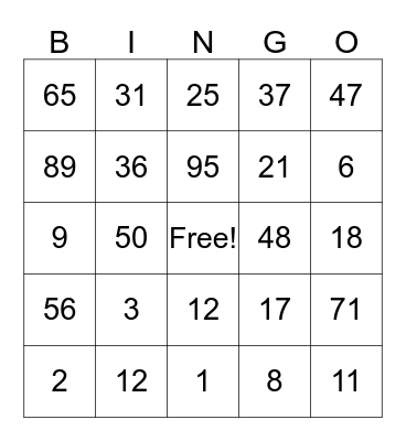 HALLOWEEN BINGO Card