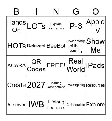 QAMT 2015 Bingo Card