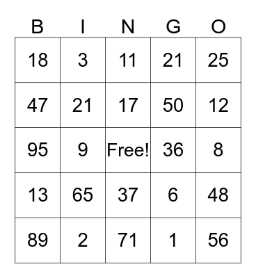 HALLOWEEN BINGO Card