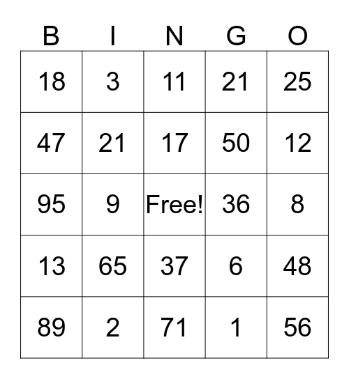 HALLOWEEN BINGO Card