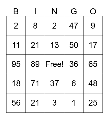 HALLOWEEN BINGO Card