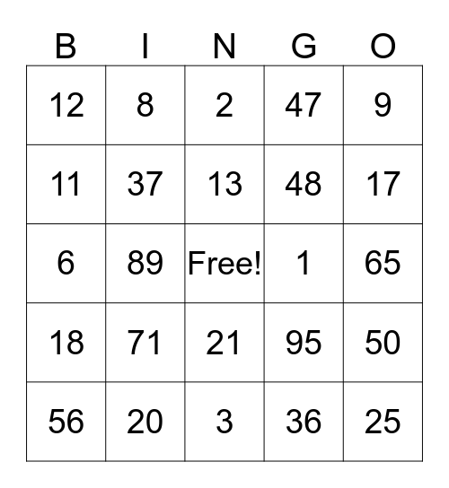 HALLOWEEN BINGO Card