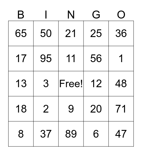 HALLOWEEN BINGO Card
